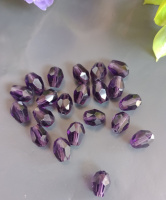 Хрустальные бусины*капля*. Размер 6*8мм. Цвет аметистовый. Цена указана за 1 шт