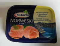 Сыр плавленый с лососем и укропом Mlekpol Norweski Smak 150 г.