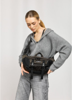 Велика жіноча поясна сумка бананка для планшета хакі