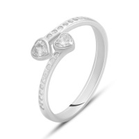 Серебряное кольцо CatalogSilver с фианитами, вес изделия 1,55 гр (2143833) 18.5 размер