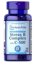 Puritan's Pride Stress Vitamin B-Complex with Vitamin C-500 Timed Release 60 таблеток