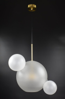 Люстра светодиодная подвесная LED светильник для квартиры на потолок лэд 26700 Бронза 50-180х51х51 см.