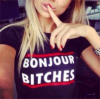 Женская футболка Bonjour
