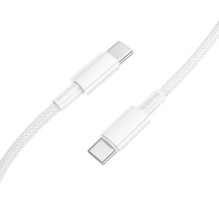 Кабель BOROFONE BX117 Source 60W charging data cable C to C White (6941991120206)