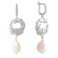 Серебряные серьги CatalogSilver с натуральным жемчугом барочным (2055952)
