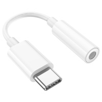 Кабель-переходник HOCO LS35 Jack 3.5mm(F) => Type-C(M), 0.1м, White, Box