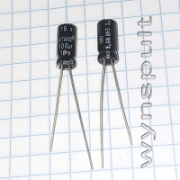 16V 100mF 0511 EHR 105°C 100uF 100µF 16V конденсатори електролітичнi
