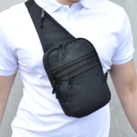 Качественная тактическая сумка с кобурой, мужская сумка черная из кордури мессенджер, Тактический мессенджер