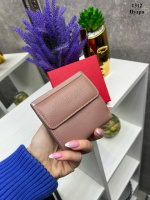 Натуральна шкіра. Пудра - жіночий, стильний, мініатюрний гаманець на магніті, у коробці (1312)