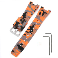 Ремінець для Casio G-Shock GST-W300 Camo Orange SI полімерний помаранчевий камуфляж (1051-0944)