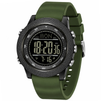 Тактичний годинник Sanda 6391 Silicone Green з водонепроникністю 5 ATM та підсвічуванням