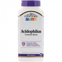 Смесь пробиотиков Acidophilus, 21st Century, 150 капсул