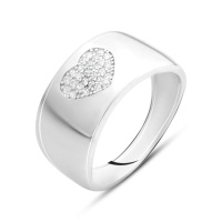 Серебряное кольцо CatalogSilver с фианитами, вес изделия 4,12 гр (2142560) 18 размер