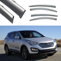 Дефлектори вікон Hyundai Santa Fe 2013-2018 П/К скотч«FLY»(нерж.сталь 3D)BHYI451323-W/S188-191