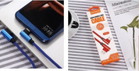 Кабель microUSB (V8) REDDAX RDX-345L+L круглий тканинний BROWN (1 м)