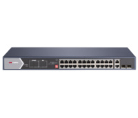 24-портовый неуправляемый Hi-PoE коммутатор Hikvision DS-3E0528HP-E, 20×1000 Мбит/с POE+ (4 Hi-PoE) + 2×1000 Мбит/с SFP
