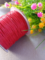 Шнур вощенный/ 1 мм / красный / заказ кратно метру