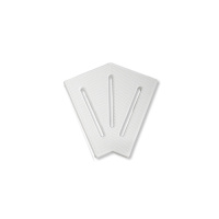 Кутовий елемент Aquaviva KK-20-2 Classic для переливної решітки 45° 195/25 мм (білий)