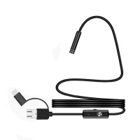 2  in 1 MicroUSB/PC HD эндоскоп, мягкий провод, 2м