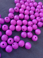 Акриловые бусины «неоновые матовые» Размер - 8 мм. Цвет - фиолетовый. Упаковка - 20 грамм (прим.70 шт)