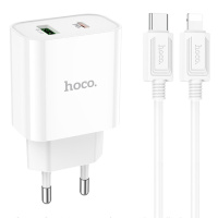 МЗП Hoco C80A Plus Rapido PD20W+QC3.0 (1USB-A/1C) + кабель Type-C to Lightning