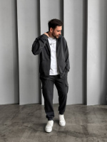 Чоловічий спортивний костюм Jack з кофтою на блискавці сірий RD432