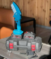 Акумуляторна ланцюгова міні-пила 48v для обрізки дерев два акумулятори в кейсі 4« Mini Electric Chainsaw