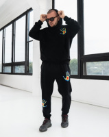 Костюм худі штани дтф чорного кольору петля