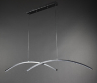 Люстра светодиодная подвесная LED светильник для квартиры на потолок лэд 27843 Черный 20-150х6х100 см.