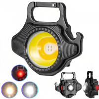 Аккумуляторный LED фонарик брелок W5133, Type-C 7 режимов, шнурок, магнит, открывачка