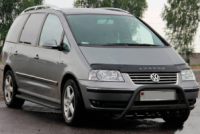 Кенгурятник WT004 Black (нерж) для Volkswagen Sharan 1995-2010 гг