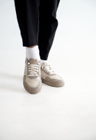 Кеди жіночі натуральна шкіра та замша світлі v7-079-06k