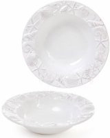 Набор 3 тарелки «Морской Бриз» Ø23.5см, суповые, белая керамика