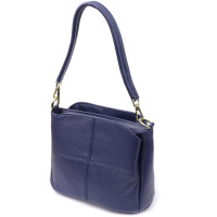 Женская сумка из натуральной кожи с тремя отделениями Vintage 22976 Синий