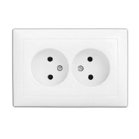 Розетка двойная без заземления Wega-9102