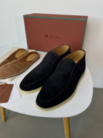 Лофери Loro Piana Open Walk чорного кольору ob437