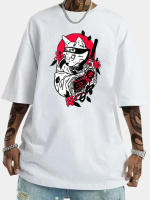 Футболка біла з ДТФ принтом | 57-078