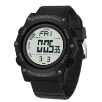 Чоловічий тактичний годинник Sanda 2159 Black-White з електронним циферблатом та водозахистом 5 ATM