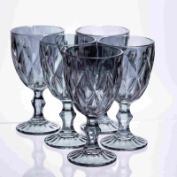 Набір келихів столових Fractal 6 штук по 300 мл HP-19-269 для напоїв коктейлів шампанського прозорий