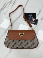 Сумка Guess MINI багет бежевий+корич.