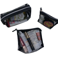 Набор из 3 косметичек для пляжа ORGANIZE (черный)