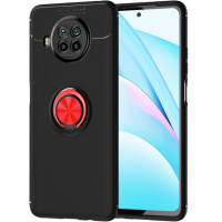 TPU чохол для Xiaomi Mi 10T Lite / Redmi Note 9 Pro 5G Deen ColorRing під магнітний тримач (opp) (Чорний / Червоний) - купити в SmartEra.ua