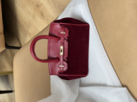 Сумка в стилі Hermes Medium size бордовий