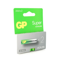 Батарейка GP Super 24A-2UE2, щелочная AAA, 2 шт в блистере, цена за блистер