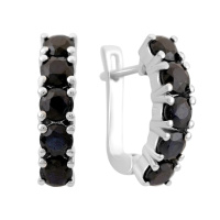 Серебряные серьги CatalogSilver с натуральным сапфиром 3.863ct (2162544)