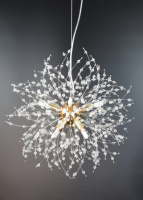 Люстра подвесная на 8 лампочек 26475 Золото 50-160х45х45 см.