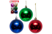 Набор игрушек елочных разноцветных «Шар» 7см (3+3шт) (116291)