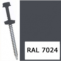 Саморіз для кріплення листового металу RAL 7024 (графітово-сірий) 4,8*19 мм