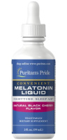 Puritan's Pride Sublingual Melatonin Natural Black Cherry Flavor 1 mg 59 мл, Вишня