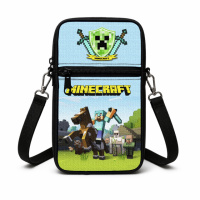 Сумка-чохол для телефону Minecraft,дитяча сумка через плече, водонепроникна міні-сумка (4746)